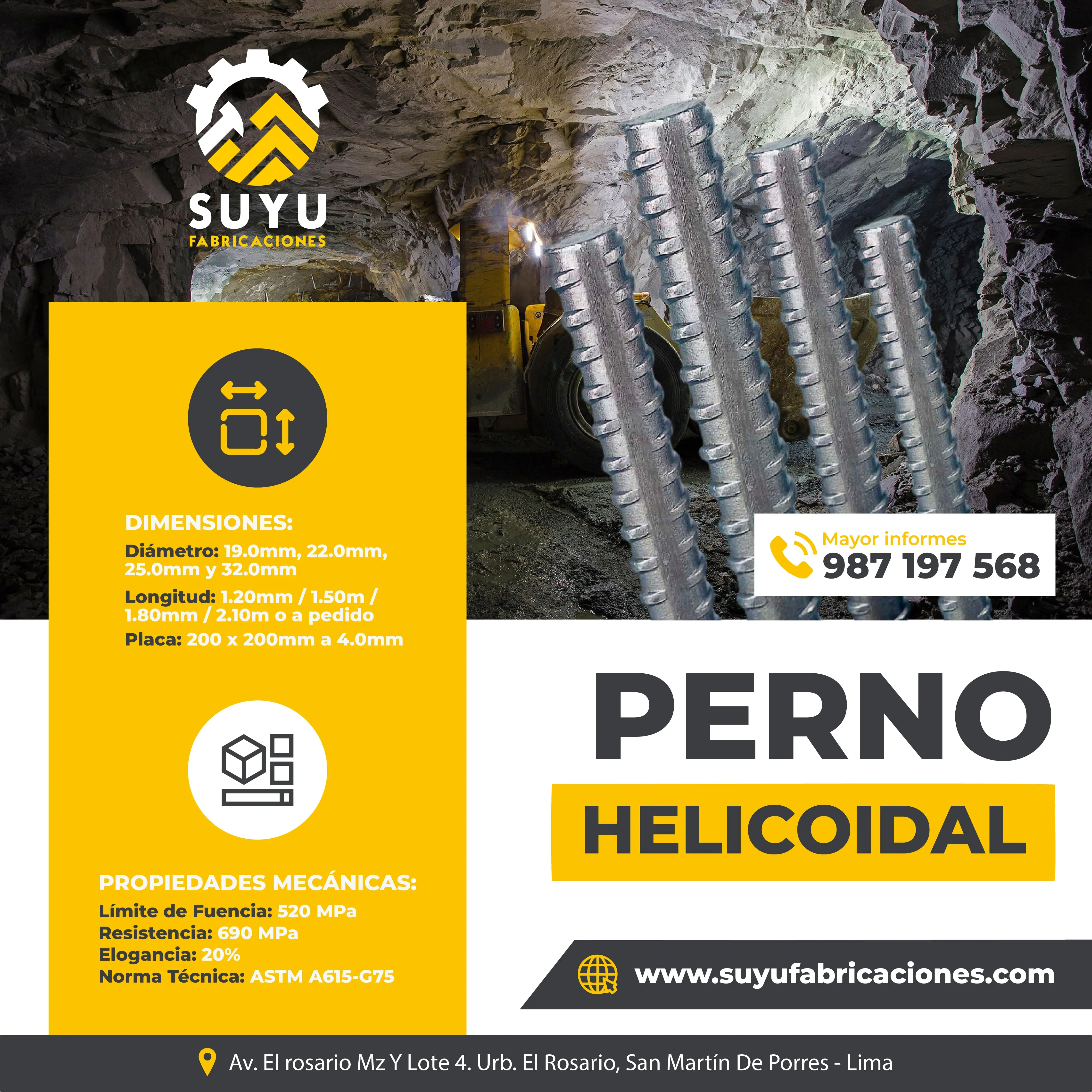 PERNO HELICOIDAL SUYU FABRICACIONES 