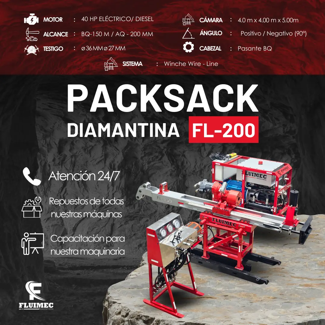 PACKSACK DIAMANTINA FL-200 equipo para mineria 