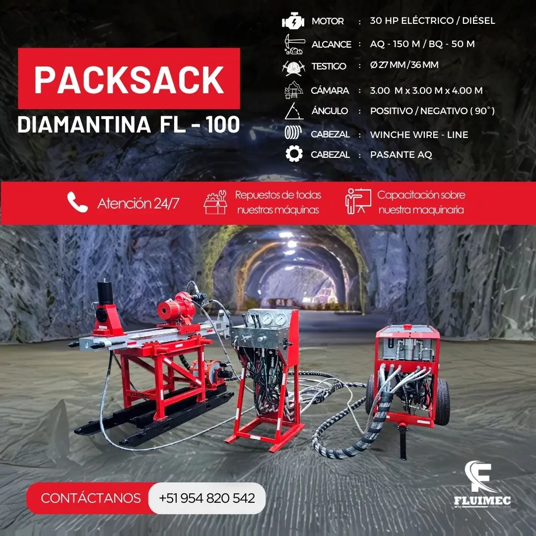 PACKSACK DIAMANTINA FL100 Este equipo tiene un alcance de pe