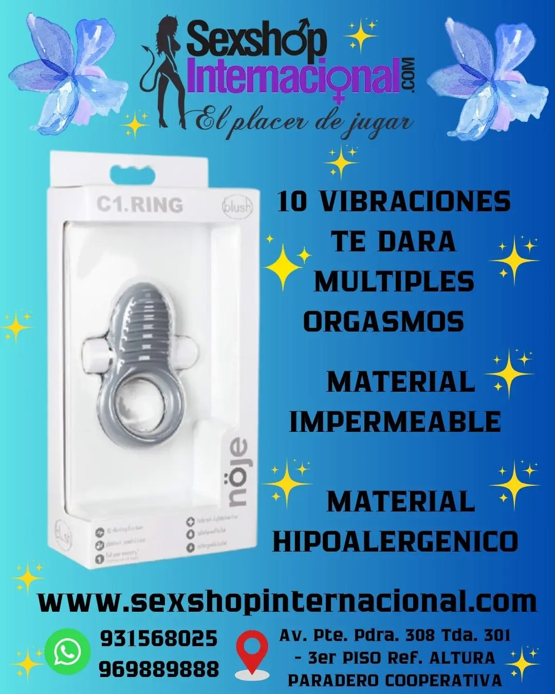ANILLO VIBRADOR RECARGABLE NOJE 