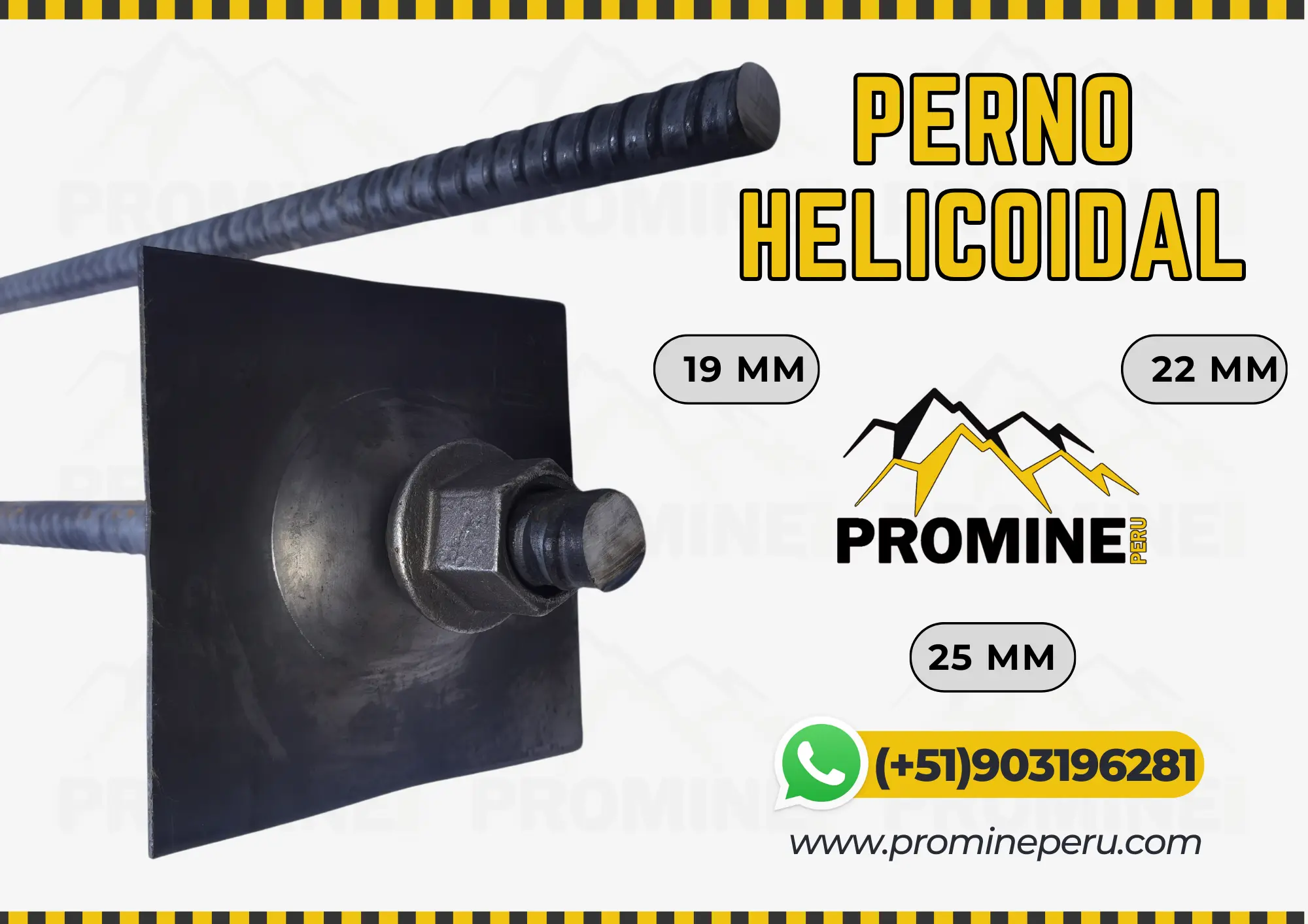 PERNO HELICOIDAL - SOPORTE MINERO 