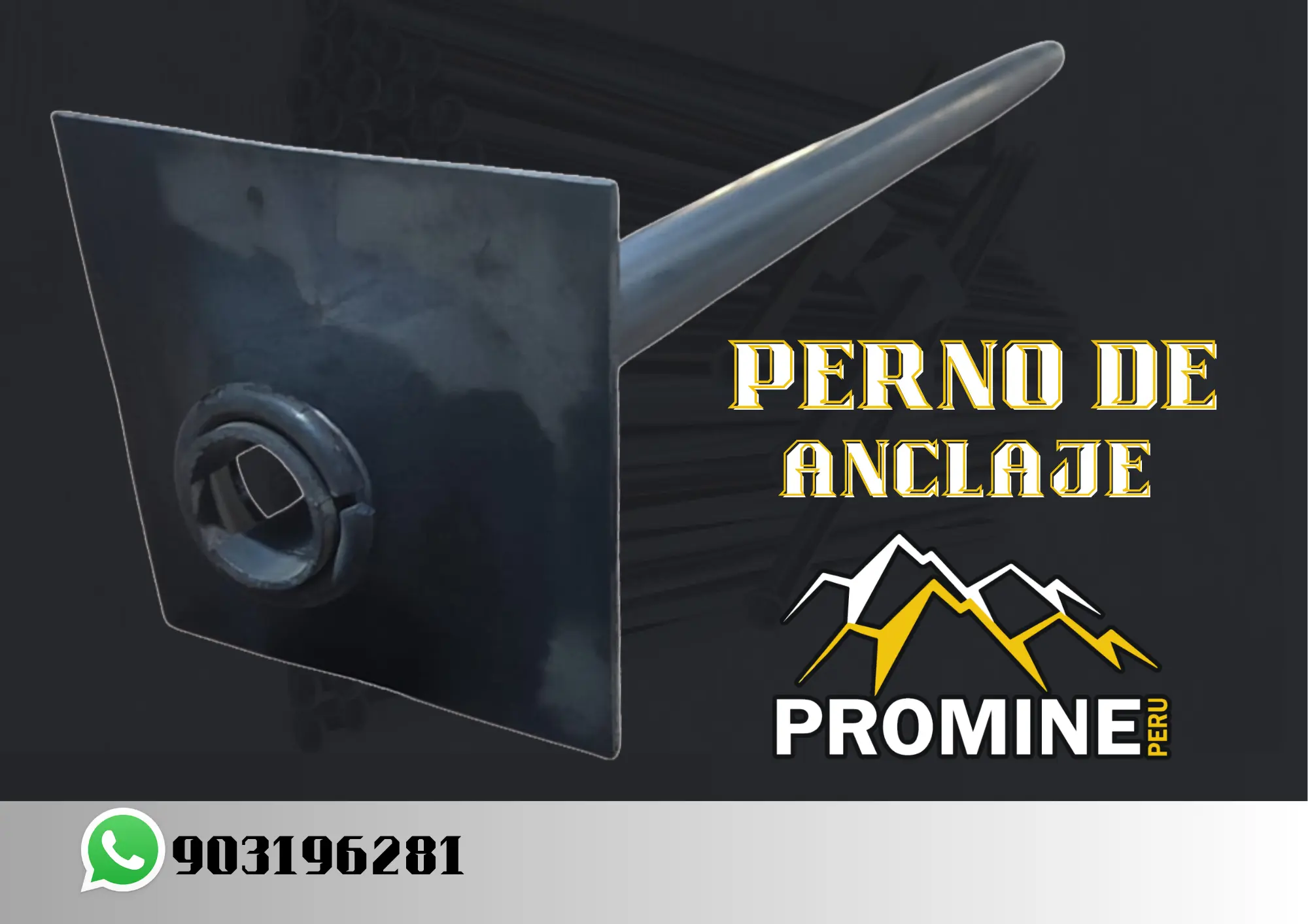 PERNO DE ANCLAJE - SOPORTE MINERO 