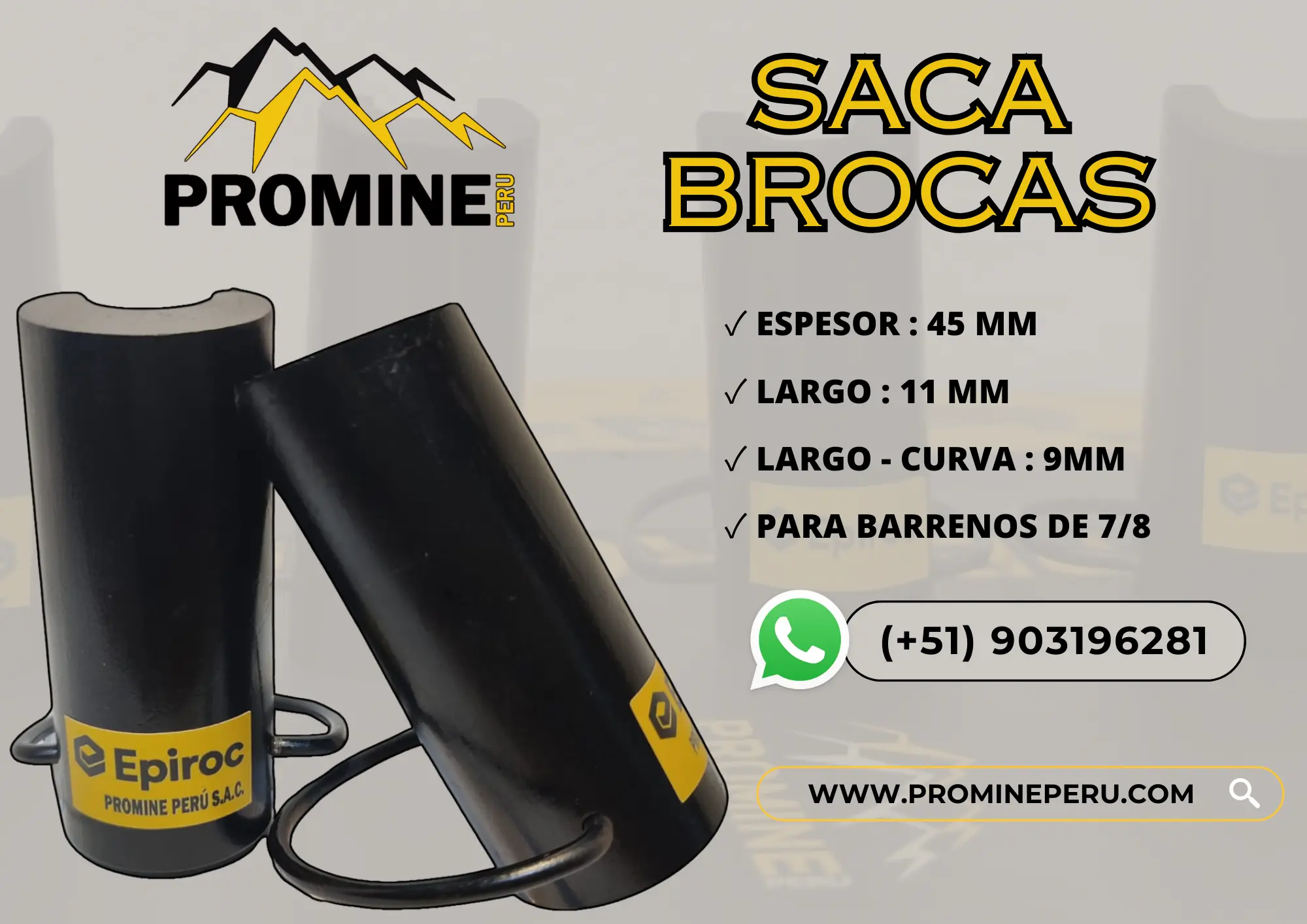 SACA BROCAS - PARA MINERÍA 