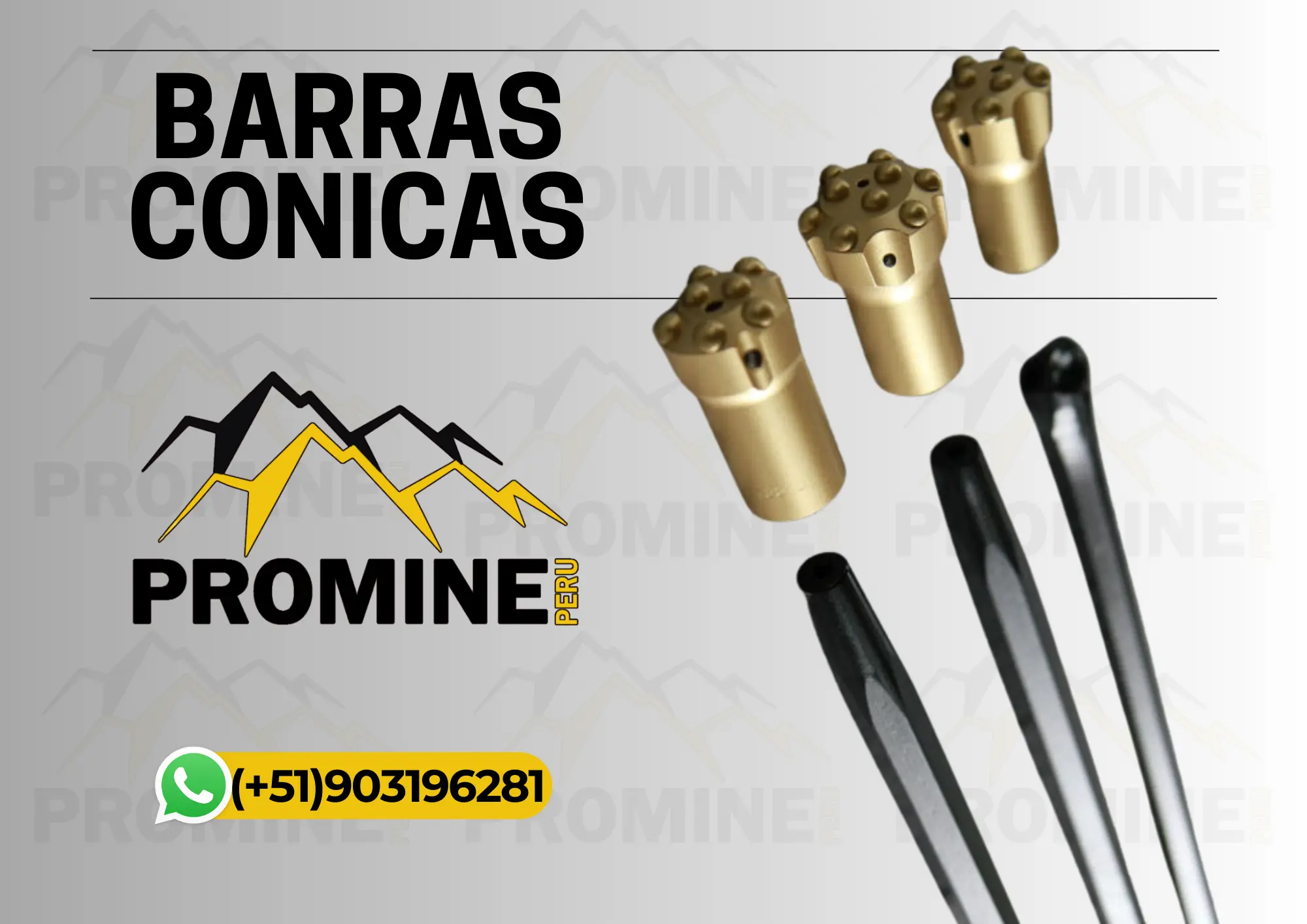 BARRAS CONICAS - PARA SOPORTE EN MINA 