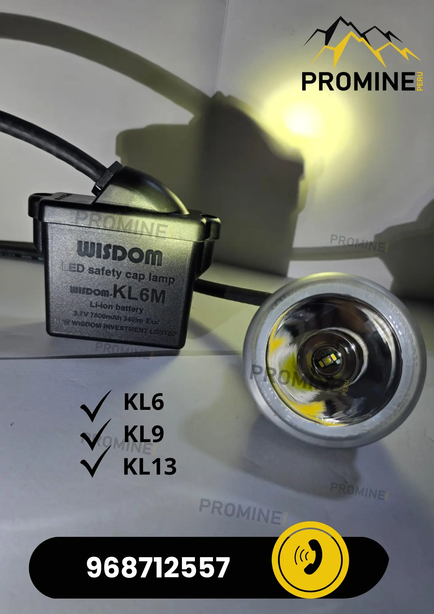 LAMPARAS MINERAS WISDOM PROMINE PERU