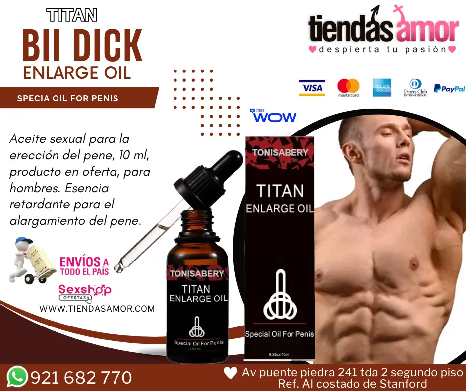 Titan Gel Titan Enlarge Oil 30ml Aceite de masaje herbario 