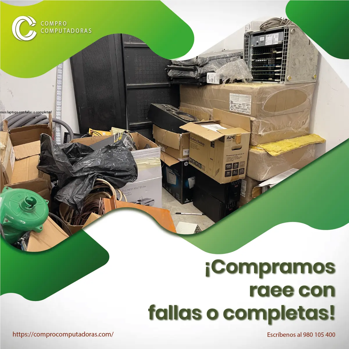 Compra de computadoras en desuso para reciclaje electrónico