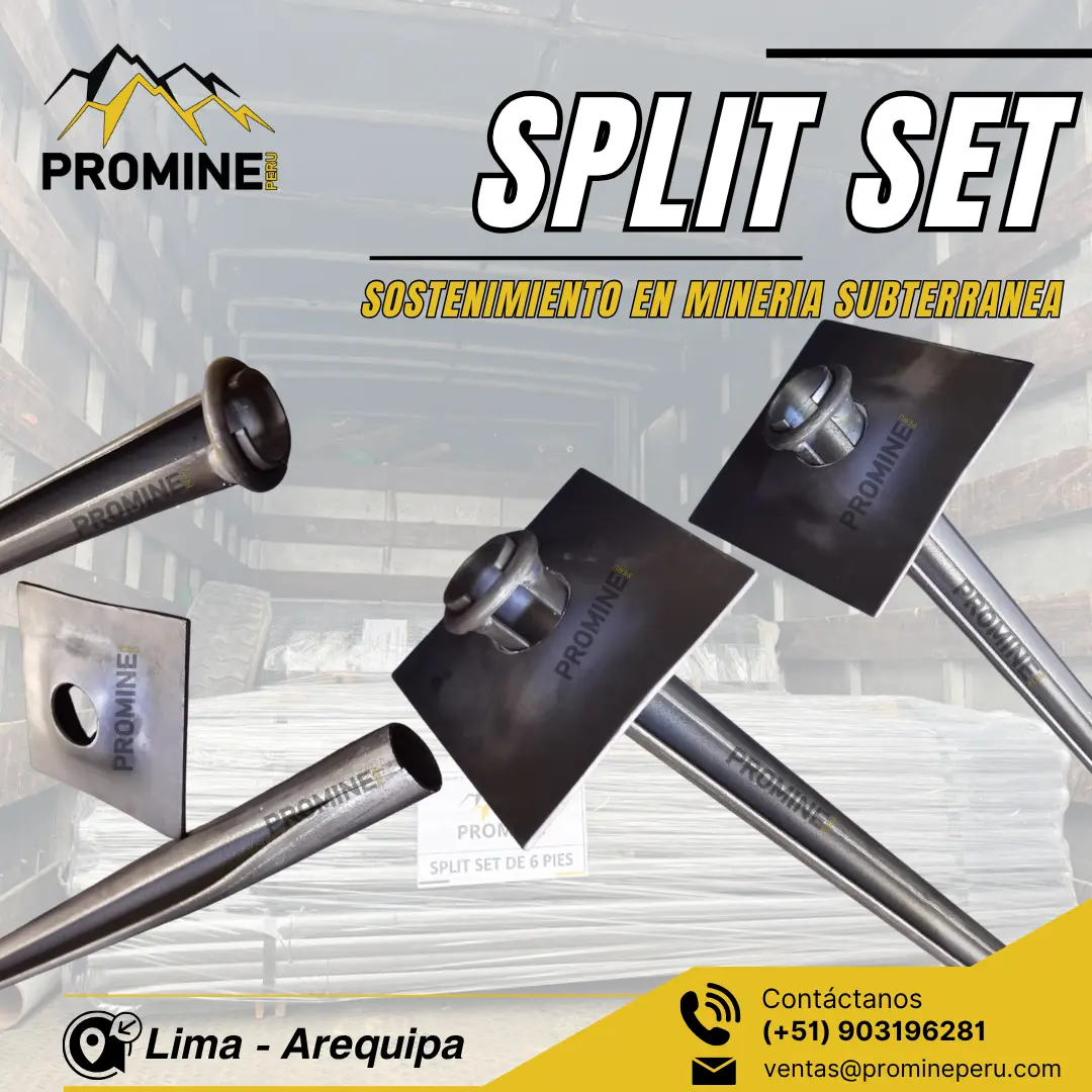 SPLIT SET DE ALTA FIJACIÓN PROMINE Refuerzo Minero