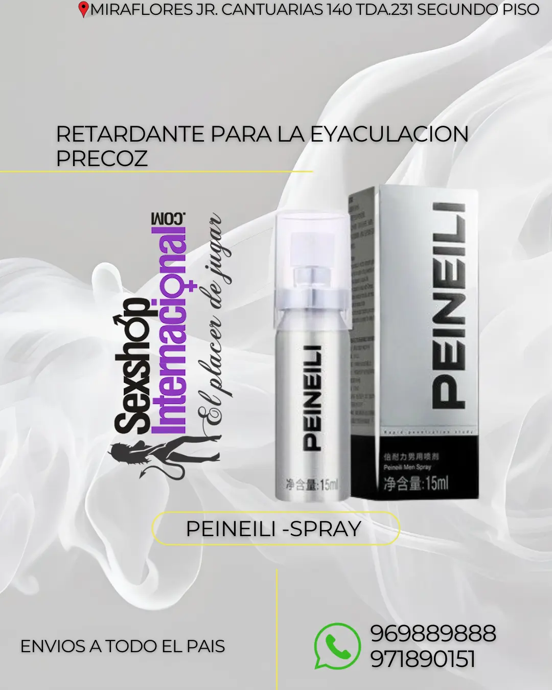 PEINEILI SPRAY RETARDANTE- DURA MAS TIEMPO EN LA CAMA 