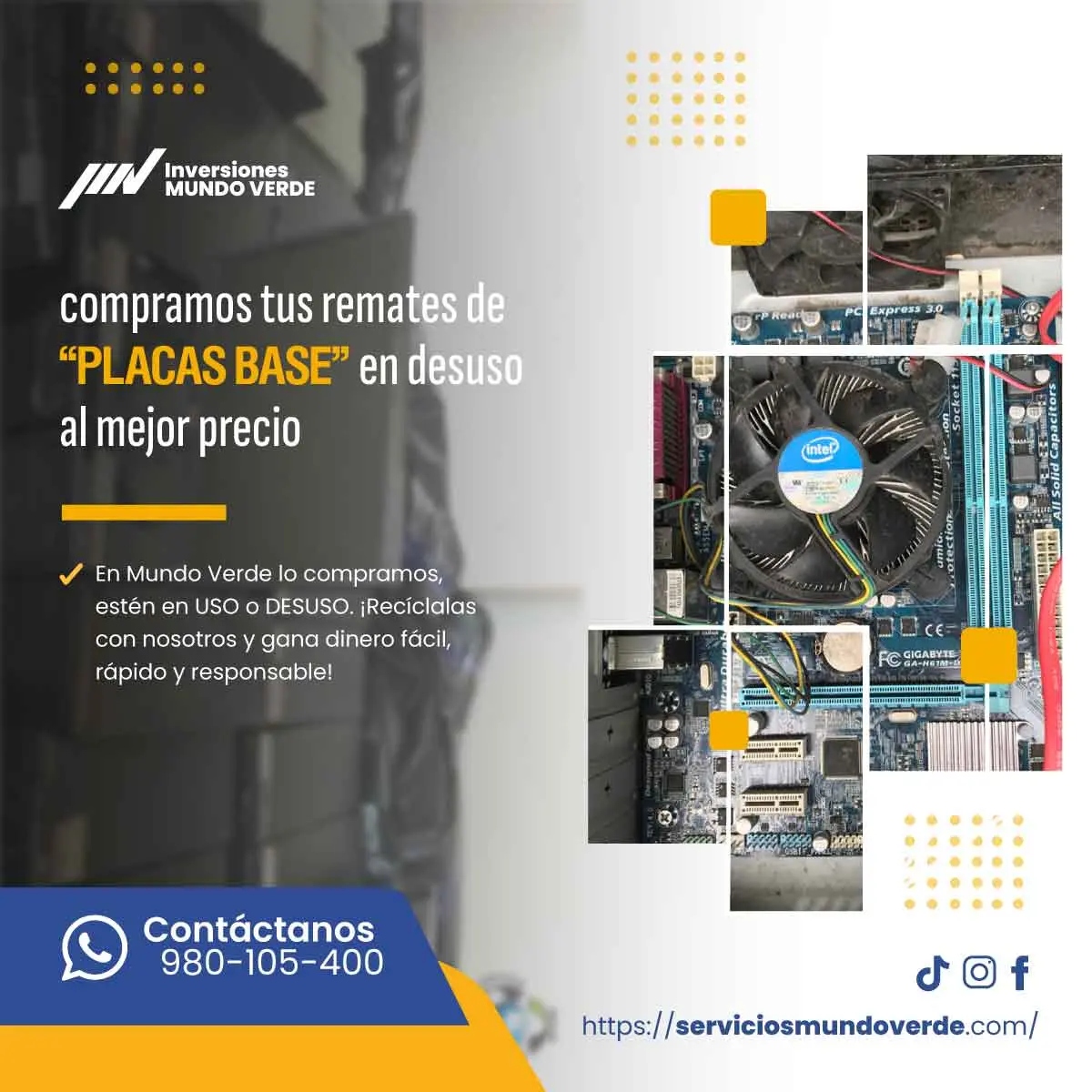 TIENES PLACAS MAINBOARD LO COMPRAMOS 