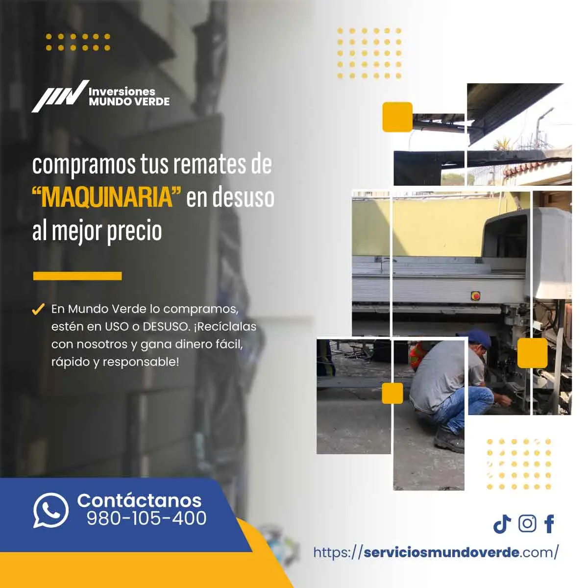 TIENES MAQUINARIAS LO COMPRAMOS 