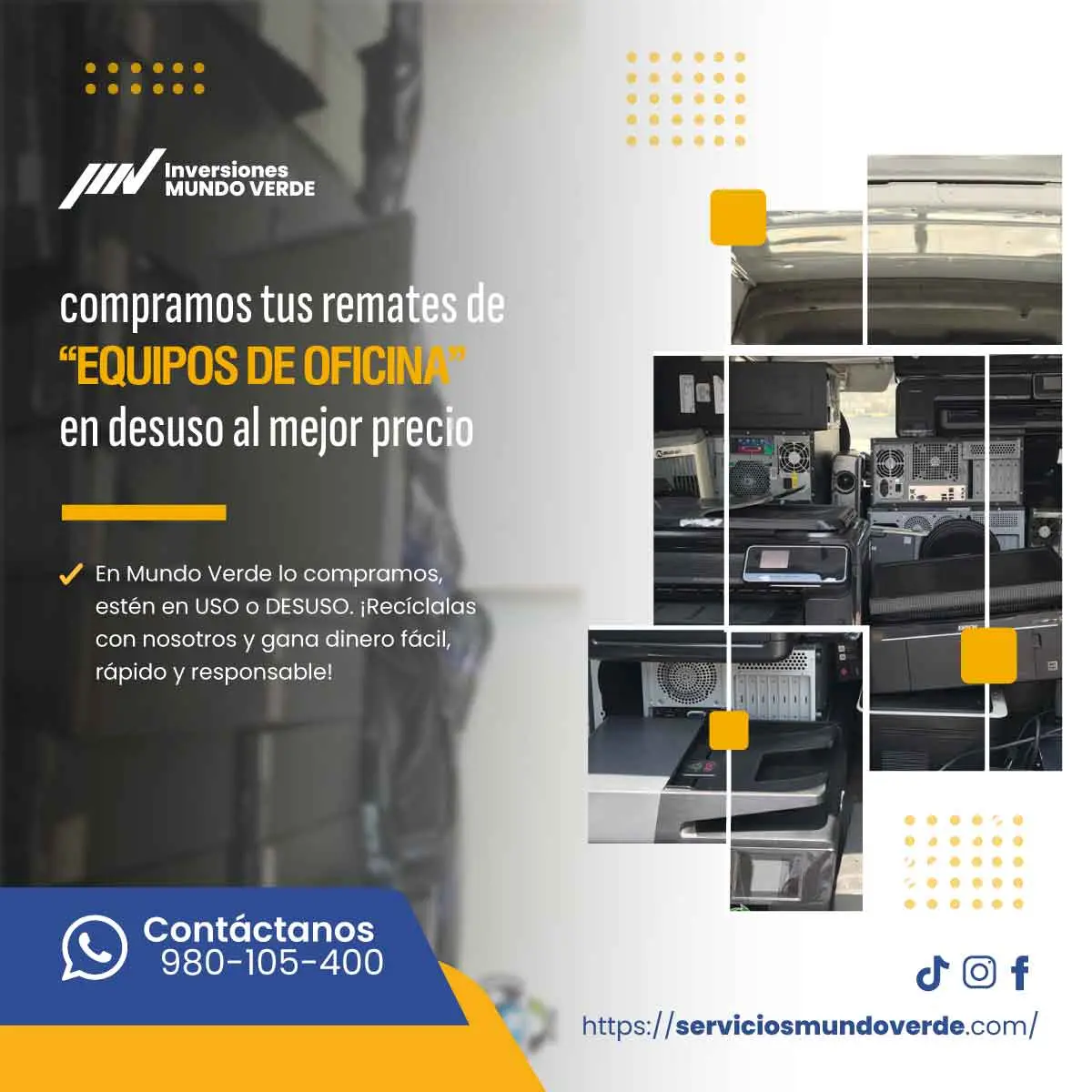 TIENES EQUIPOS DE OFICINA LO COMPRAMOS 