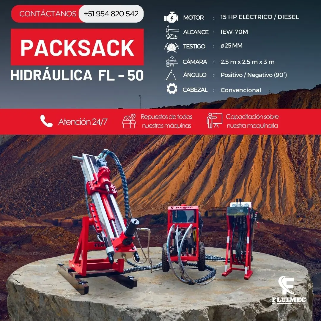 PACKSACK DIAMANTINA FL100 equipo para industria minera 
