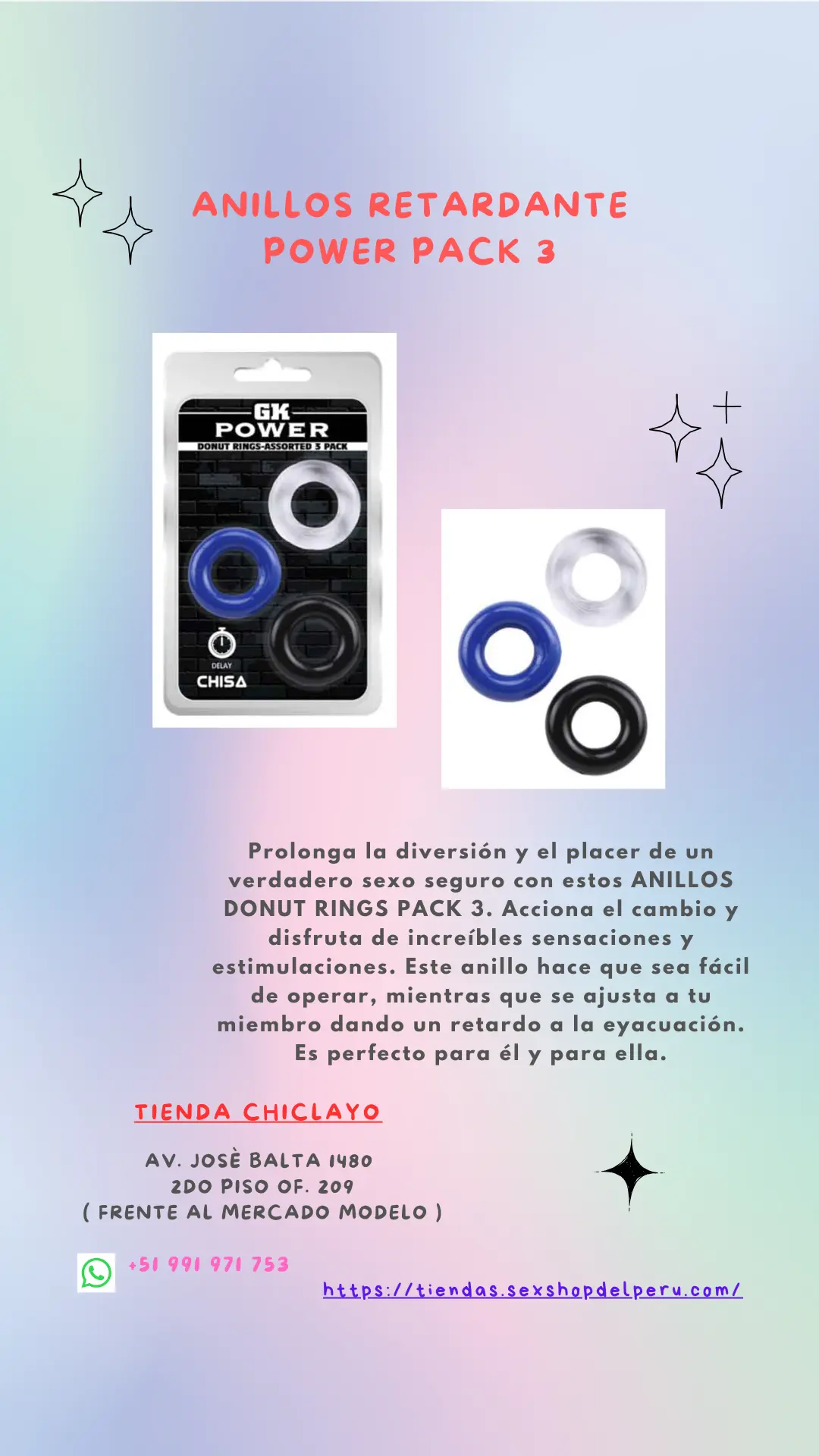 ANILLOS RETARDANTE DE DONUT STAY HARD PACK 3