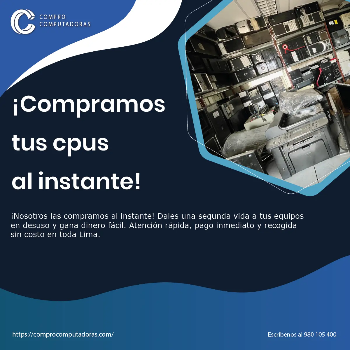 Compramos computadoras en todo Lima