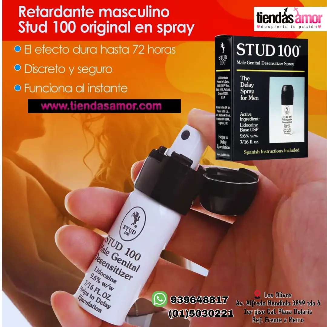 Retardante Masculino Stud 100 original en Spray