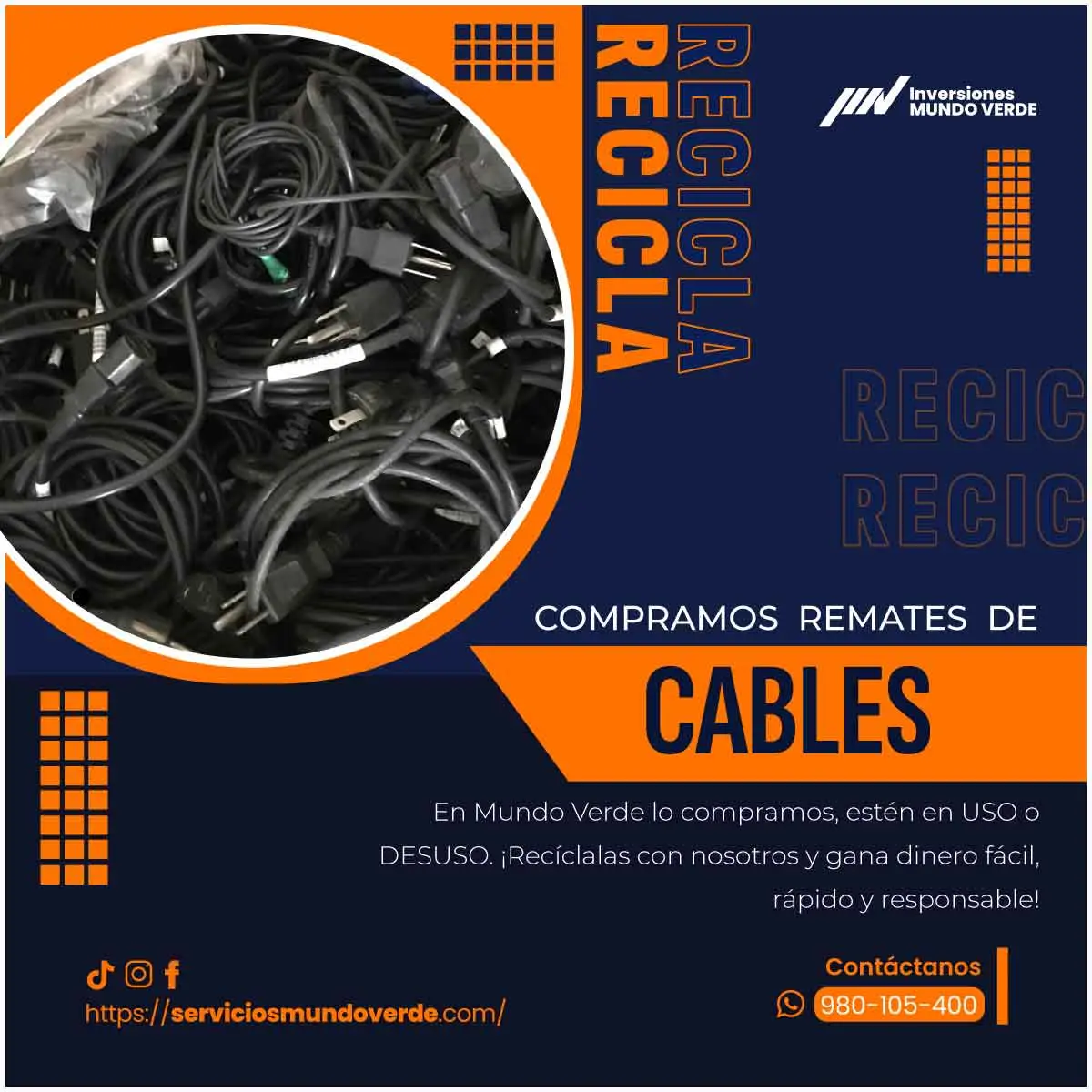 TIENES CABLES ELECTRICOS EN DESUSO LO COMPRAMOS 