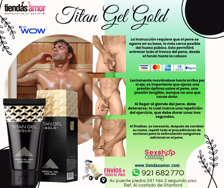 Titan Gel Gold un mes el tamaño del pene puede aumentar 