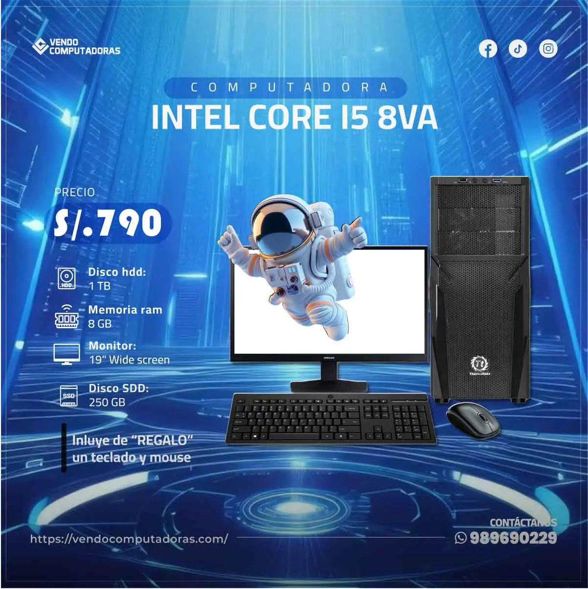  Core i5 8va generación lista 