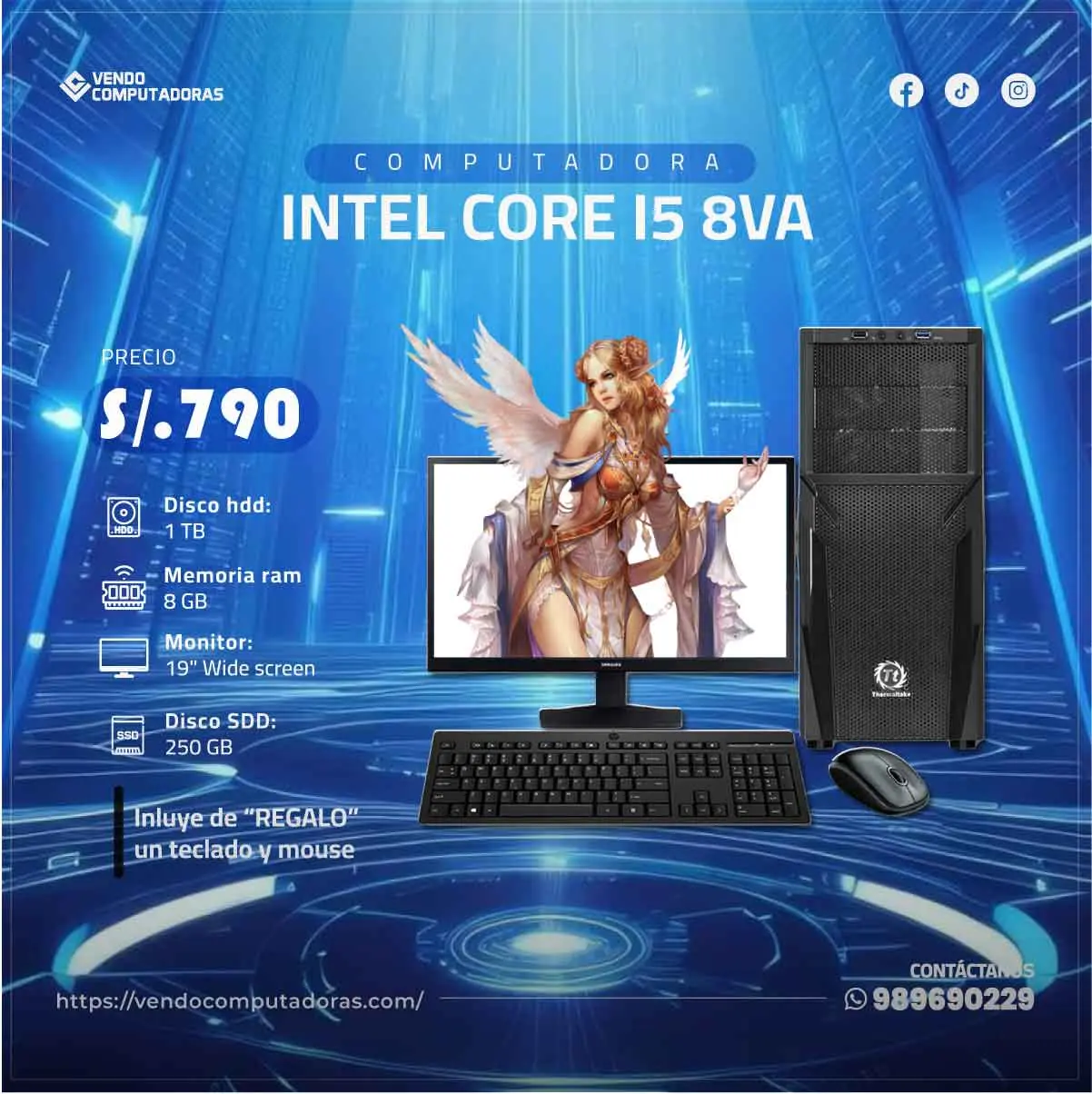  Core i5 8va generación lista 