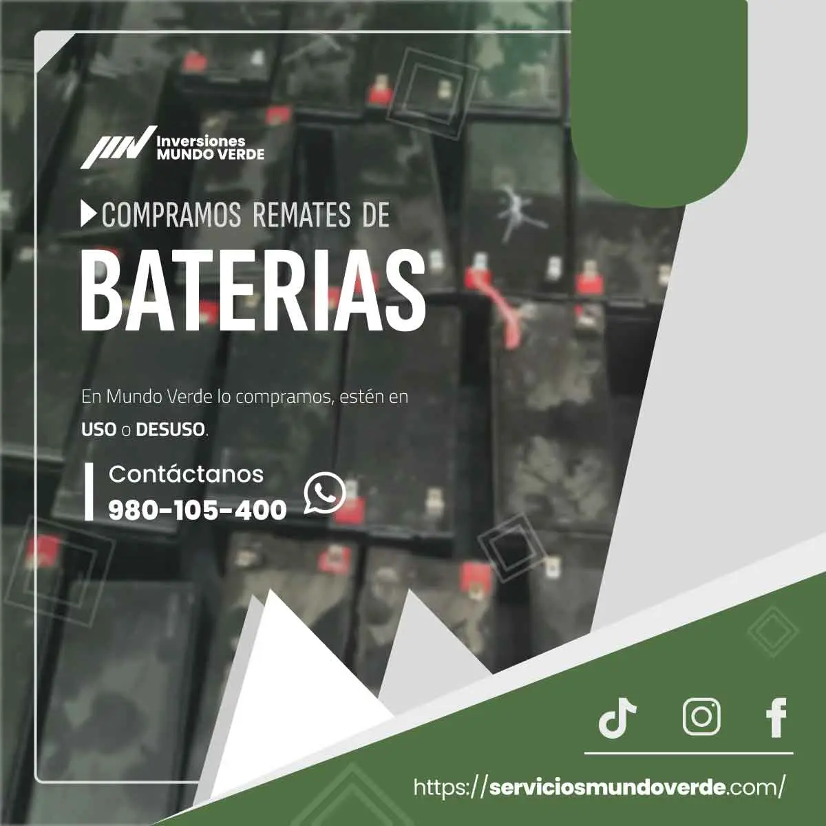 TIENES BATERIAS EN DESUSO LO COMPRAMOS 