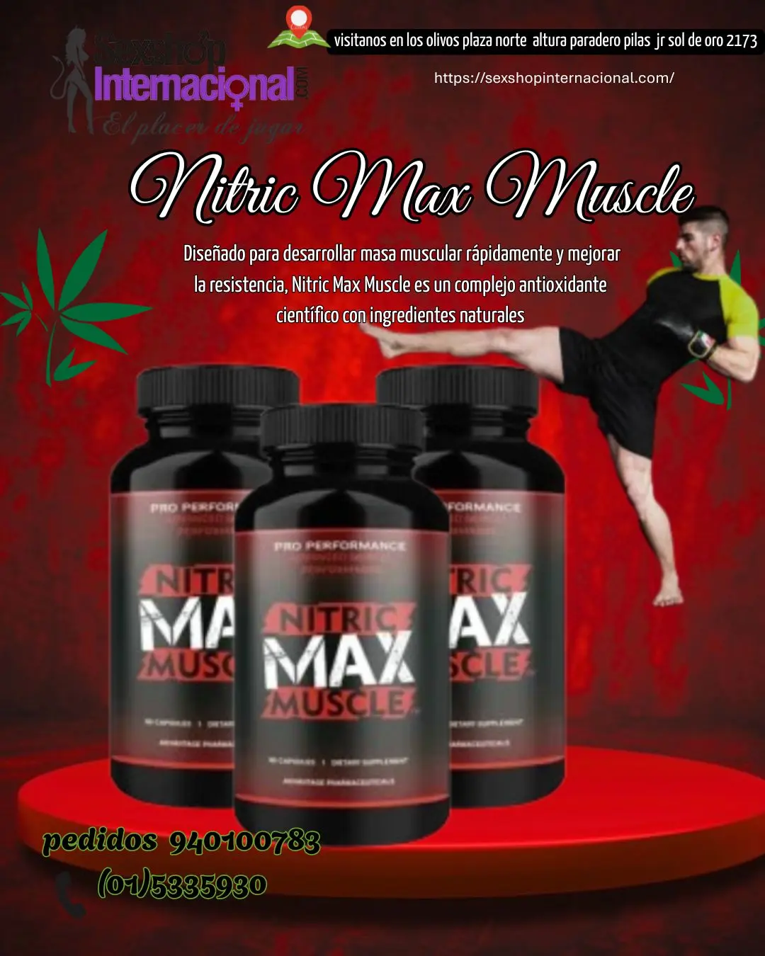 Nitric Max Muscle para hombres deportistas 