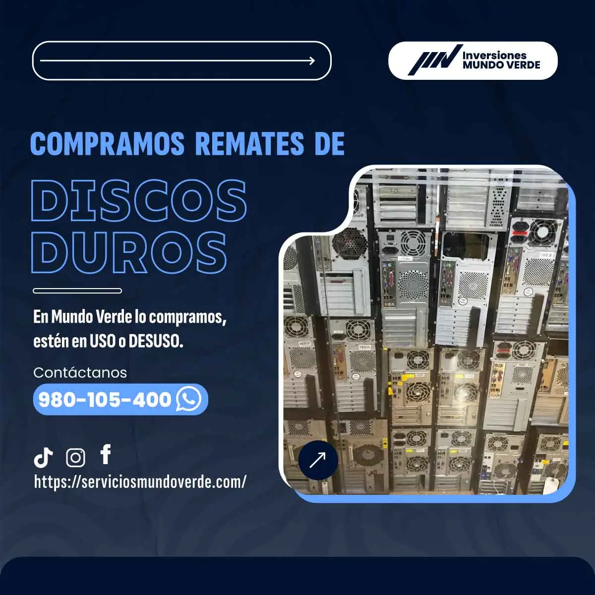 TIENES DISCOS DUROS ANTIGUOS LO COMPRAMOS 