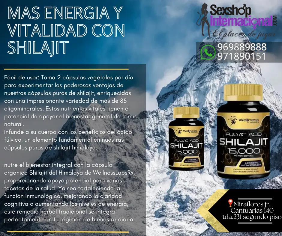 SUPLEMENTO AMERICANO SHILAJIT MAS ENERGIA Y VITALIDAD -LIMA