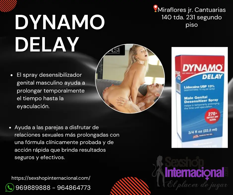 RETARDANTE AMERICANO ORIGINAL DYNAMO DELAY- SEXSHOP LIMA