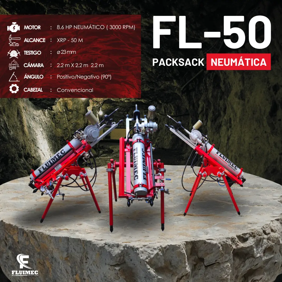 PACKSACK NEUMÁTICA FL50 equipo para mineria 