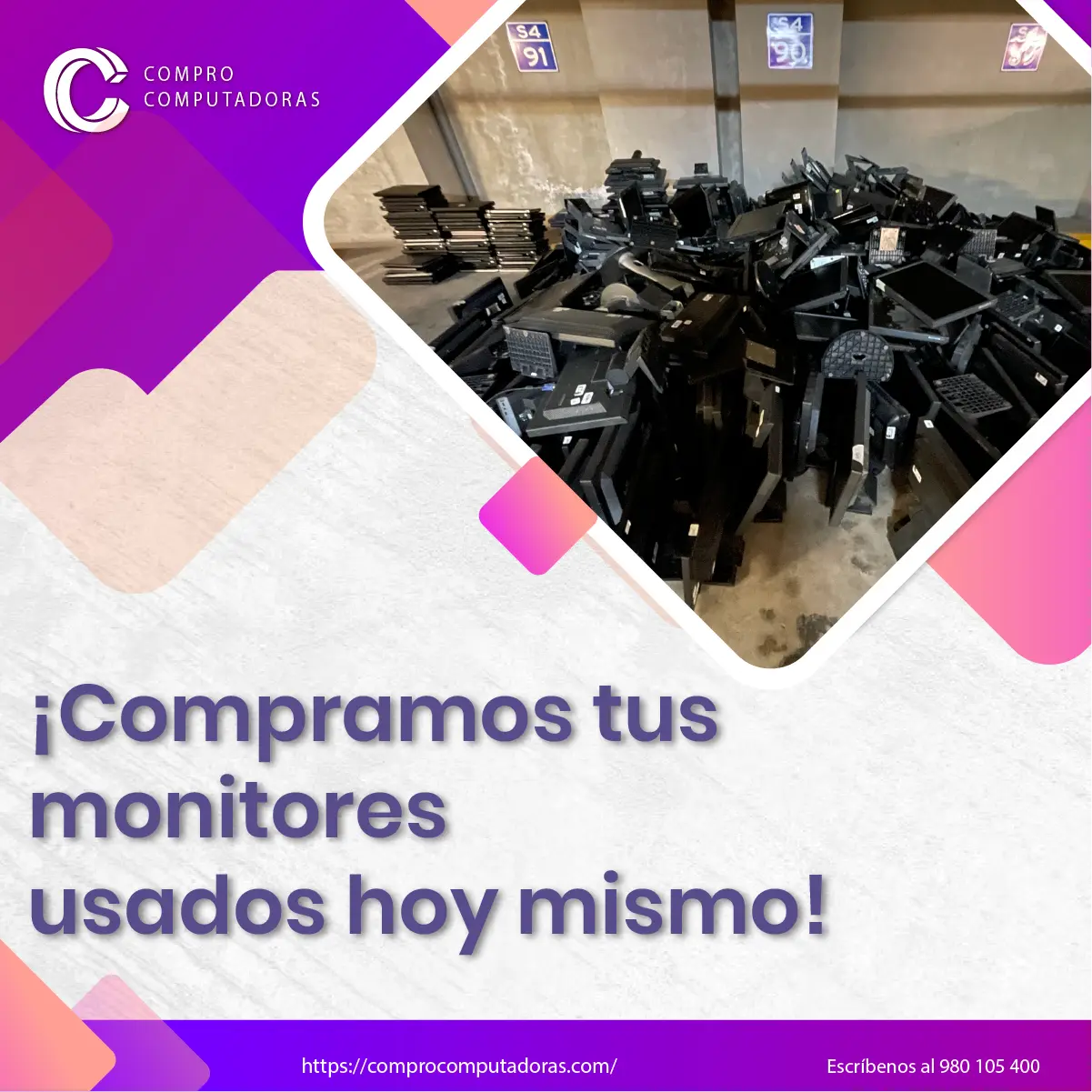 Venta de computadoras usadas por volumen a empresas comprado