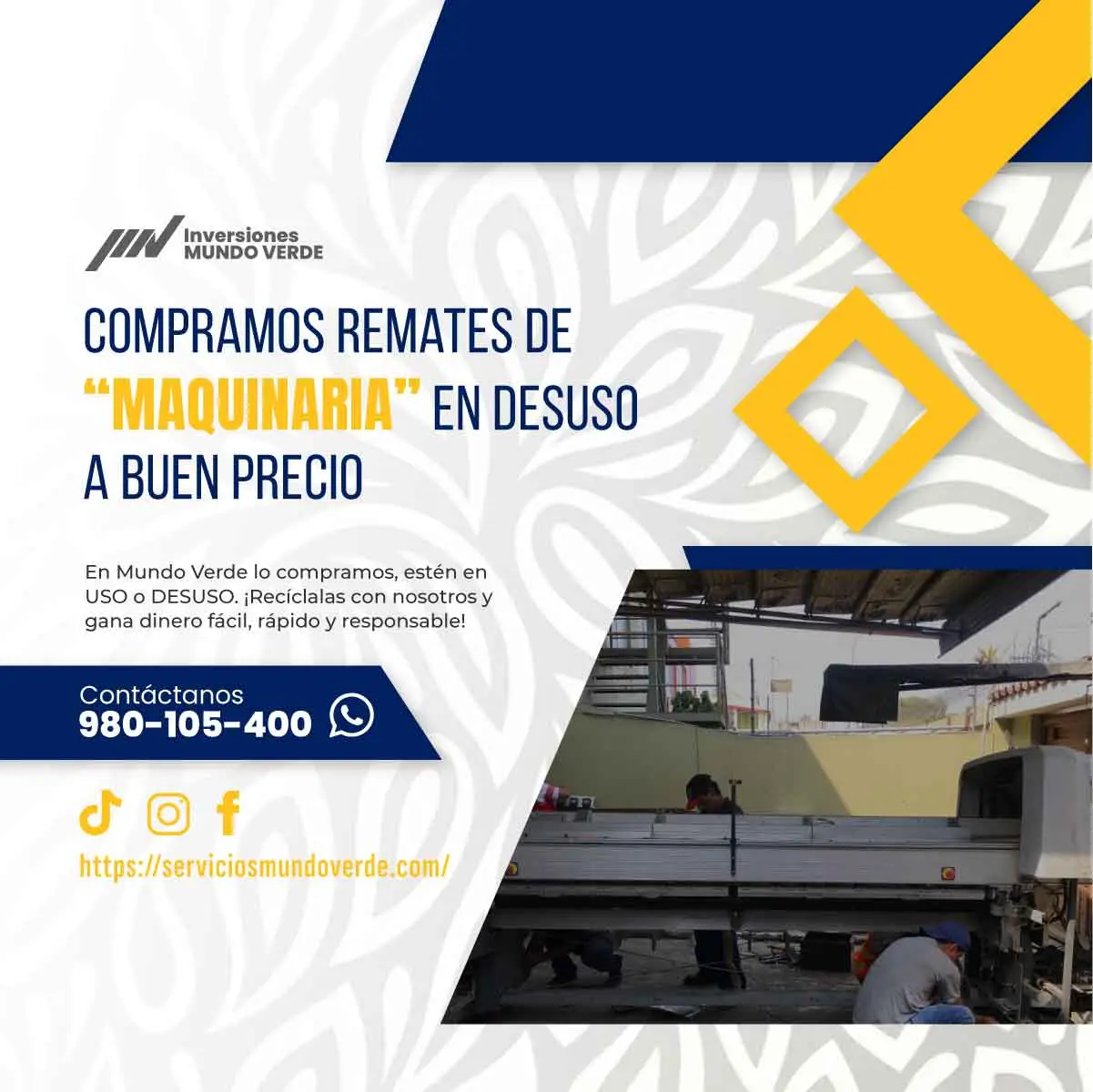 TIENES MAQUINARIAS LO COMPRAMOS 