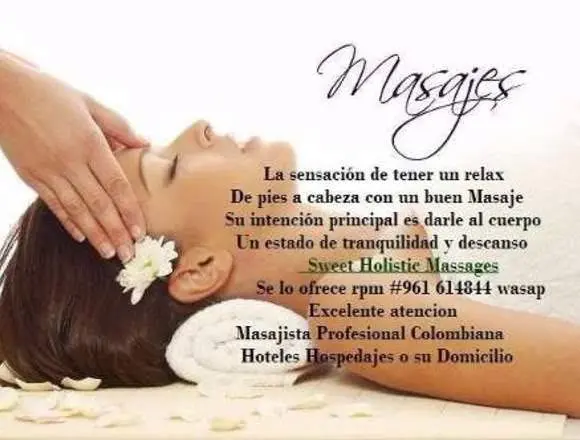 Experta masajista profesional colombiana 