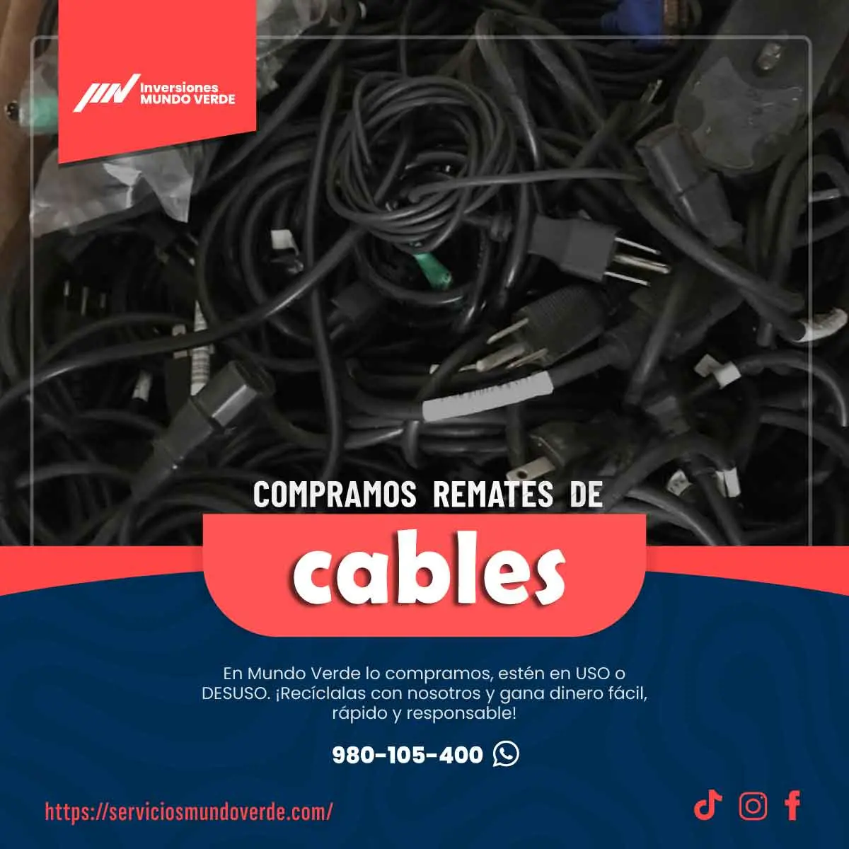 TIENES CABLES ELECTRICOS EN DESUSO LO COMPRAMOS 