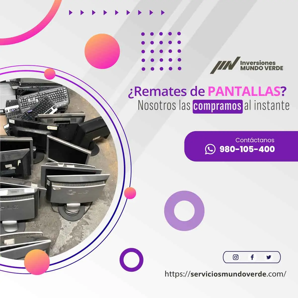  Retiro inmediato de equipos eléctricos y electrónicos