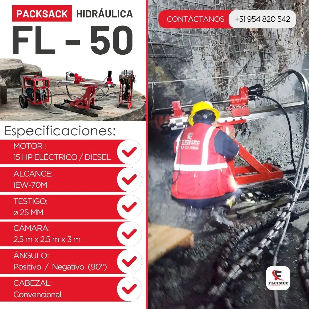 PACKSACK HIDRÁULICA FL50 equipo para mineria 