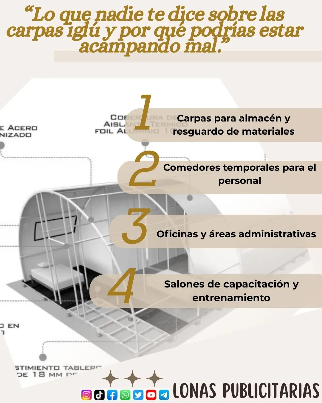 Carpas Modelo Campaña Médica e Industrial