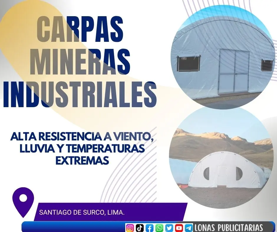 Carpas Modelo Campaña Médica e Industrial