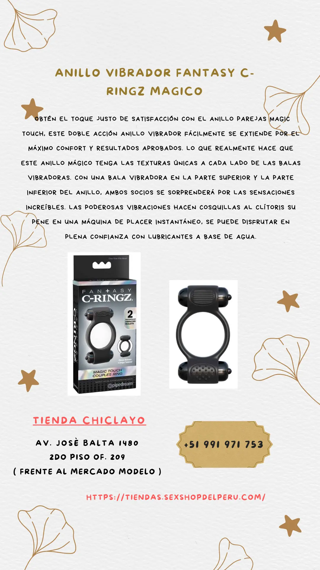 ANILLO VIBRADOR FANTASY C-RINGZ MAGICO