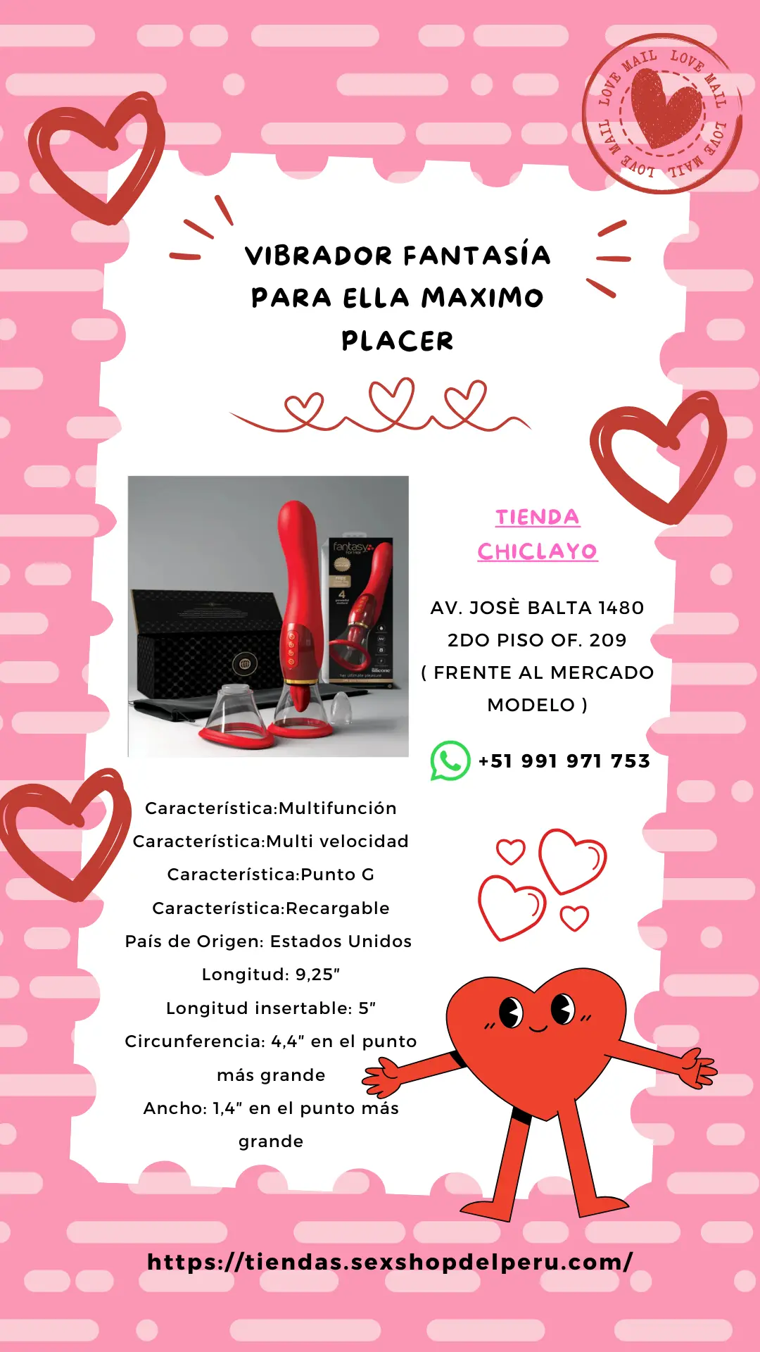 VIBRADOR FANTASÍA PARA ELLA MAXIMO PLACER