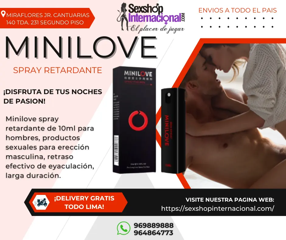 MINILOVE SPRAY RETARDANTE- ERECCIONES MAS DURADERAS- SEXSHOP