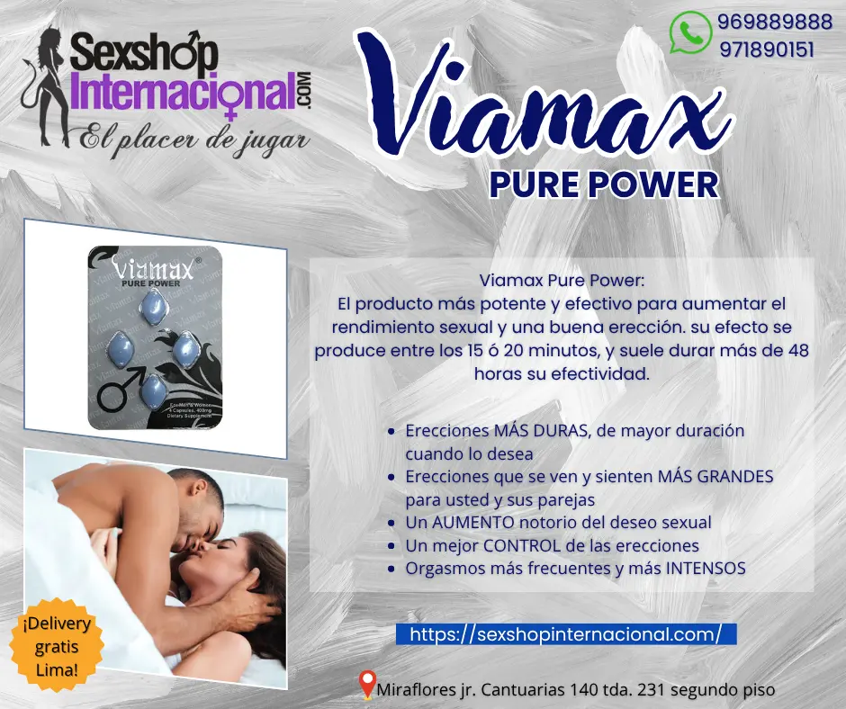POTENCIADOR SEXUAL AMERICANO VIAMAX PURE POWER -SEXSHOP LIMA