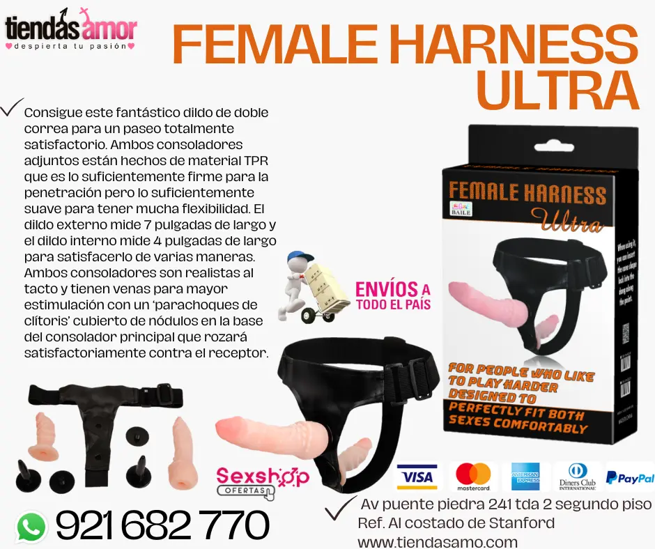 FEMALE HARNESS ULTRA Consigue este fantástico dildo de doble