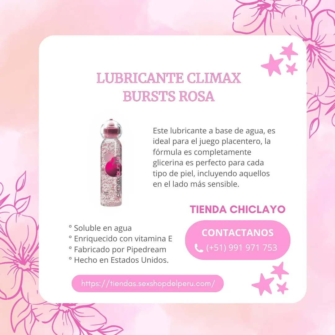 LUBRICANTE CLIMAX BURSTS ROSA