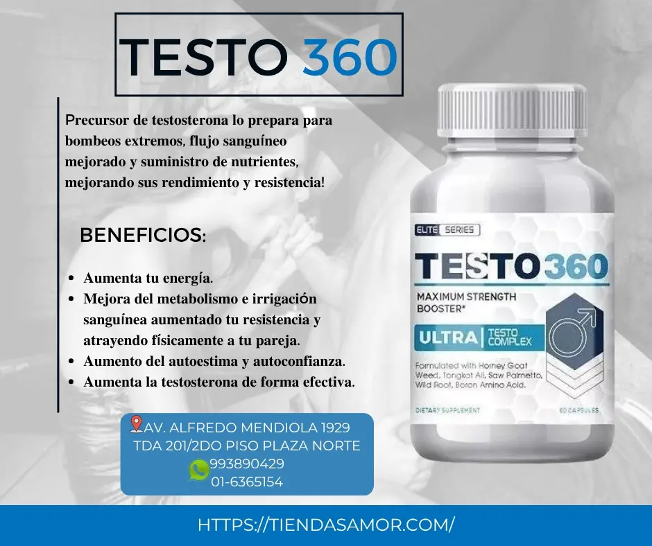 TESTO 360 - PODERO PRECURSOR DE TESTOSTERONA