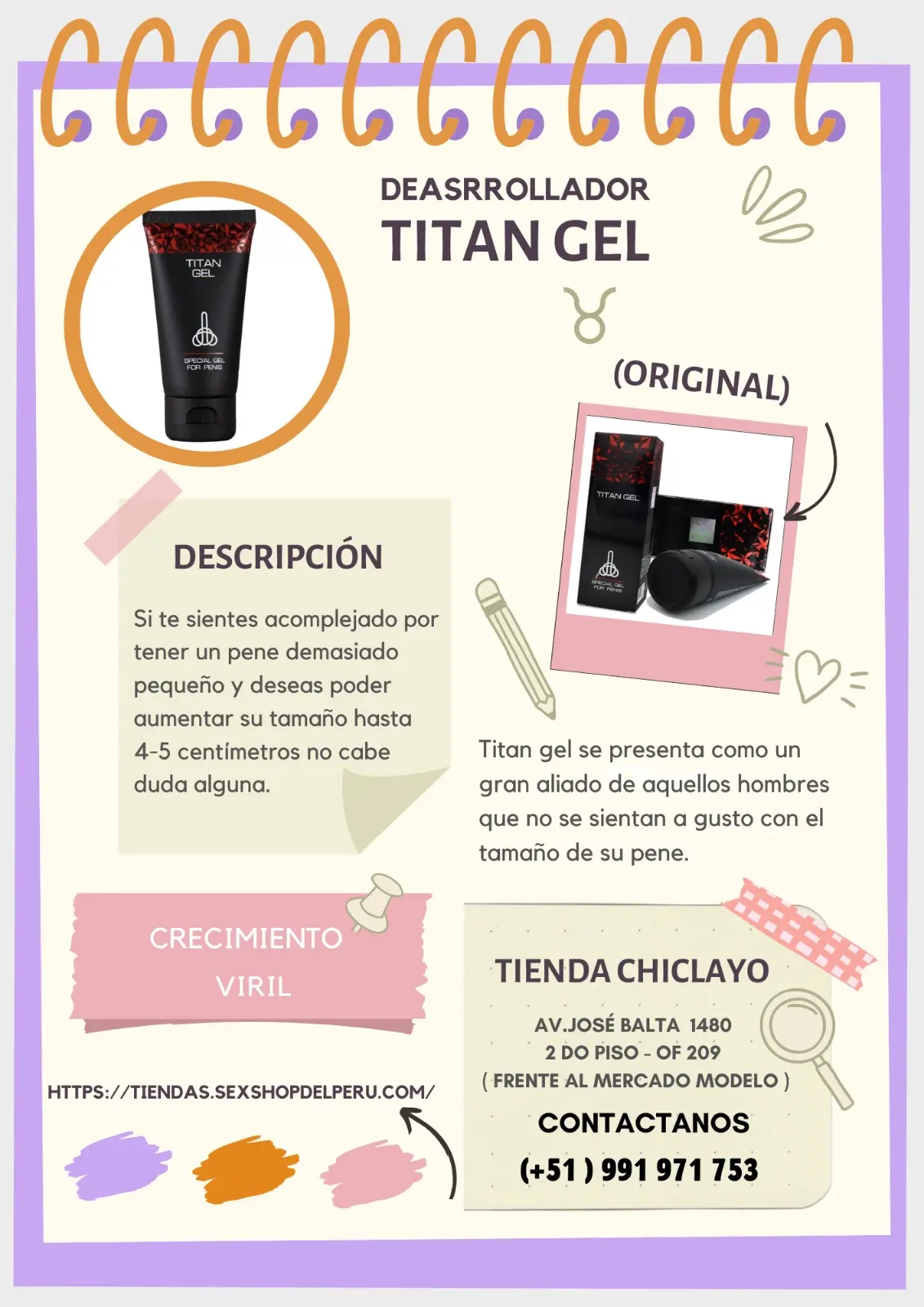 DEASRROLLADOR TITAN GEL ORIGINAL 