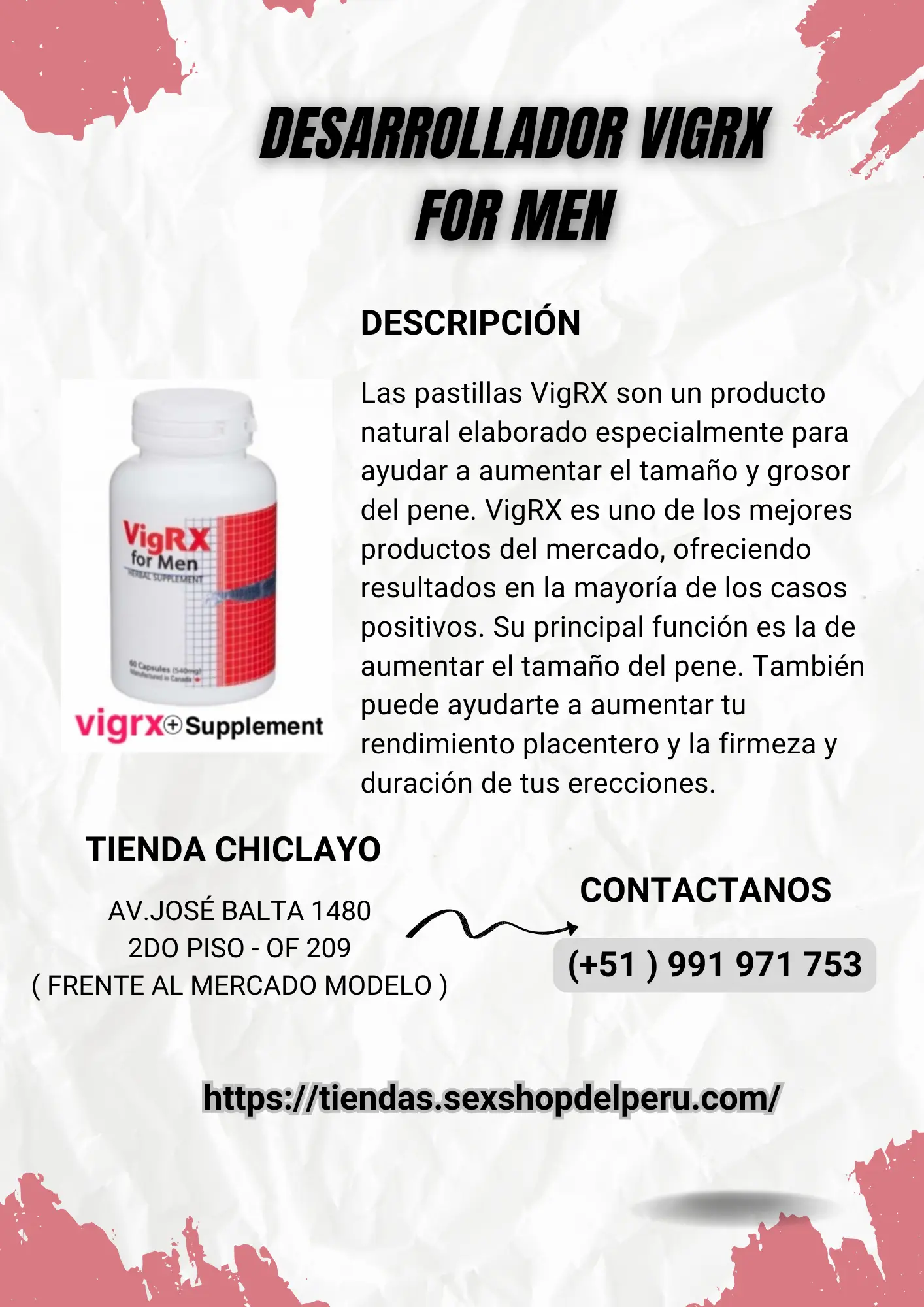 DESARROLLADOR VIGRX FOR MEN