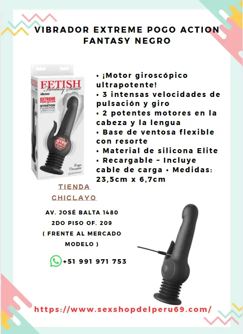  VIBRADOR EXTREME POGO ACTION FANTASY NEGRO
