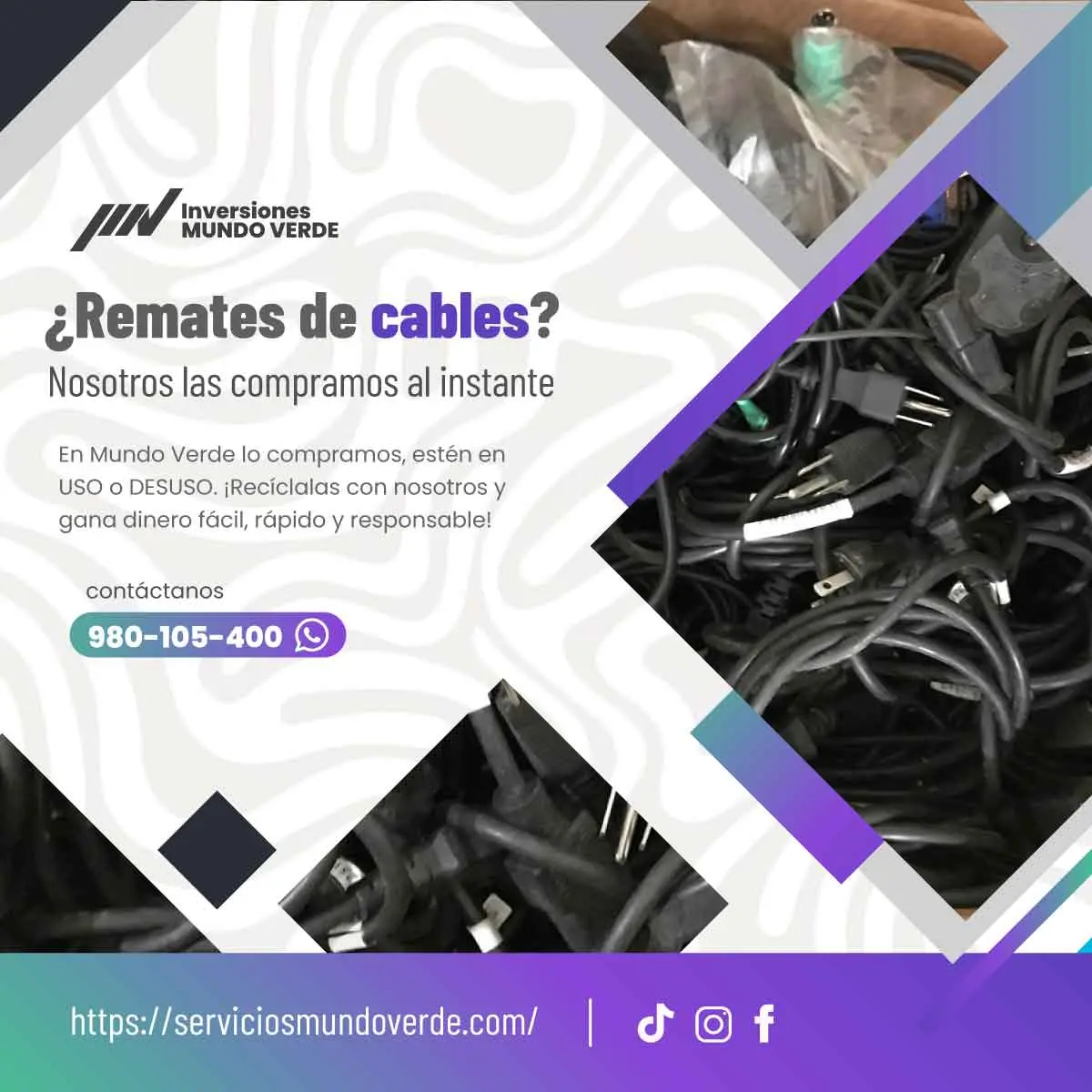 No botes tus equipos electrónicos recíclalos con nosotros 
