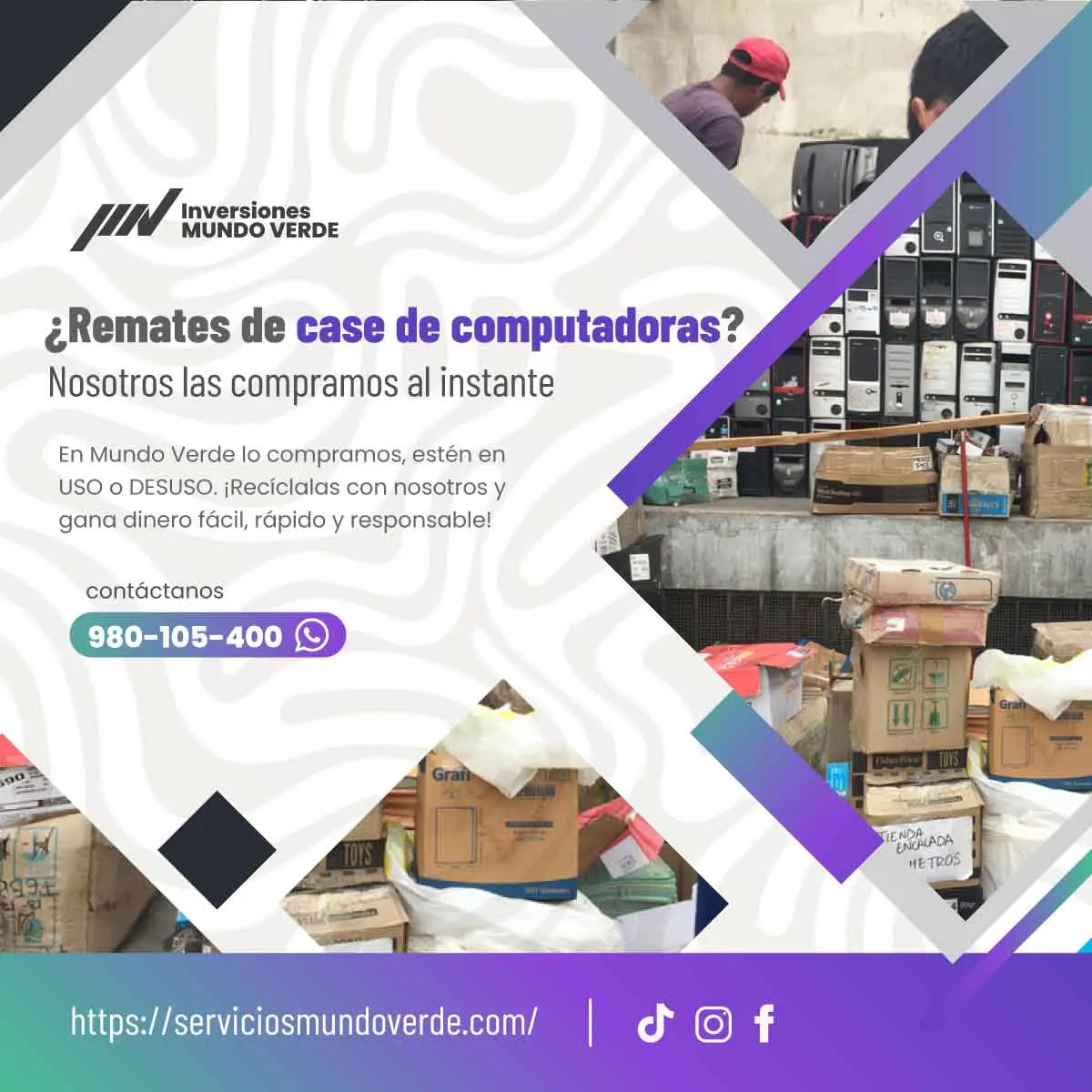  No botes tus equipos electrónicos recíclalos con nosotros 